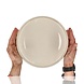 Discountershop Dinerborden Set – Crème Keramische Borden 26,3 cm – Glanzend Servies met Opstaande Rand – Voor Horeca, Restaurants en Feestdagen
