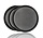 Ceramic Breakfast Plates Black Ø20 cm – Cake Plates & Dessert Plates, Dishwasher & Microwave Safe Tableware