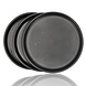 Discountershop Ceramic Breakfast Plates Black Ø20 cm – Cake Plates & Dessert Plates, Dishwasher & Microwave Safe Tableware