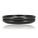 Discountershop Ceramic Breakfast Plates Black Ø20 cm – Cake Plates & Dessert Plates, Dishwasher & Microwave Safe Tableware