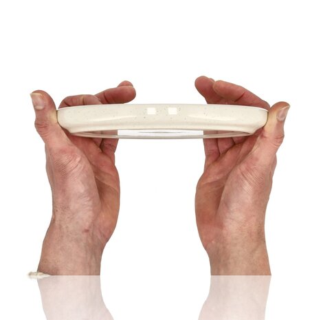 Discountershop Ontbijtborden & Gebaksbordjes Keramiek Ø20 cm – Crème Dessertborden, Vaatwasser- en Magnetronbestendig Servies voor Keuken