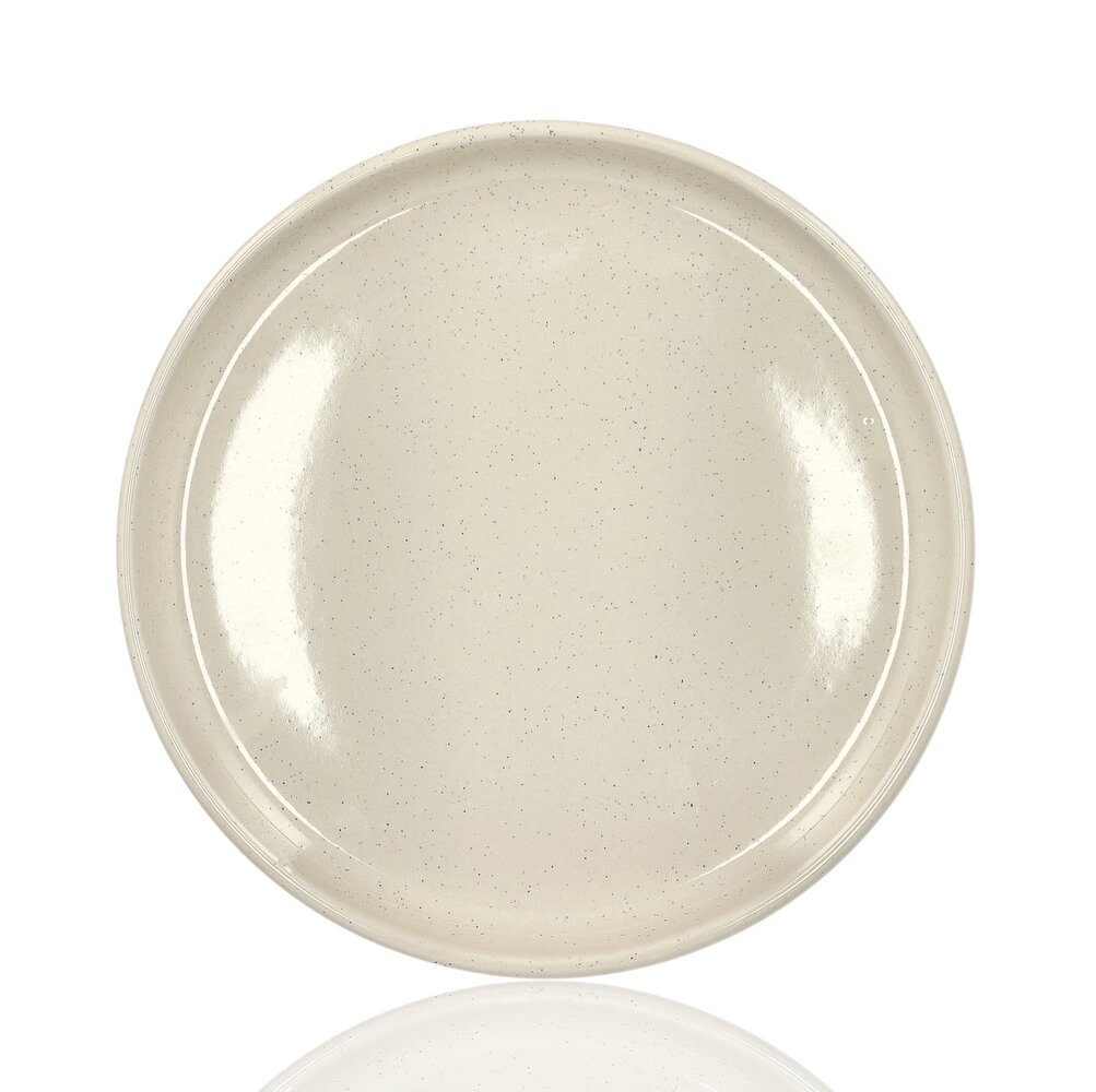 Discountershop Ceramic Breakfast & Cake Plates Ø20 cm – Cream Dessert Plates, Dishwasher & Microwave Safe Kitchen Tableware