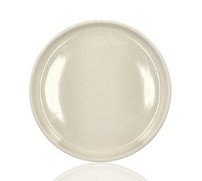 Discountershop Ceramic Breakfast & Cake Plates Ø20 cm – Cream Dessert Plates, Dishwasher & Microwave Safe Kitchen Tableware