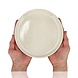 Discountershop Ceramic Breakfast & Cake Plates Ø20 cm – Cream Dessert Plates, Dishwasher & Microwave Safe Kitchen Tableware