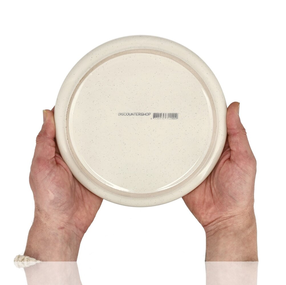 Discountershop Ontbijtborden & Gebaksbordjes Keramiek Ø20 cm – Crème Dessertborden, Vaatwasser- en Magnetronbestendig Servies voor Keuken