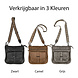 Bicky Bernard  Crossbody Tas Dames – Schoudertas met Brede en Verstelbare Band, Lichtgewicht Platte Tas met 7 Vakken en Verwisselbare Tassenriemen