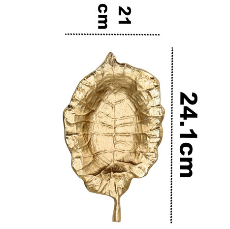 Discountershop Fruitschaal Gouden Bladvorm – Decoratie Dienblad, Kaarsenplateau en Sieradenschaal voor Tafeldecoratie & Woonaccessoires