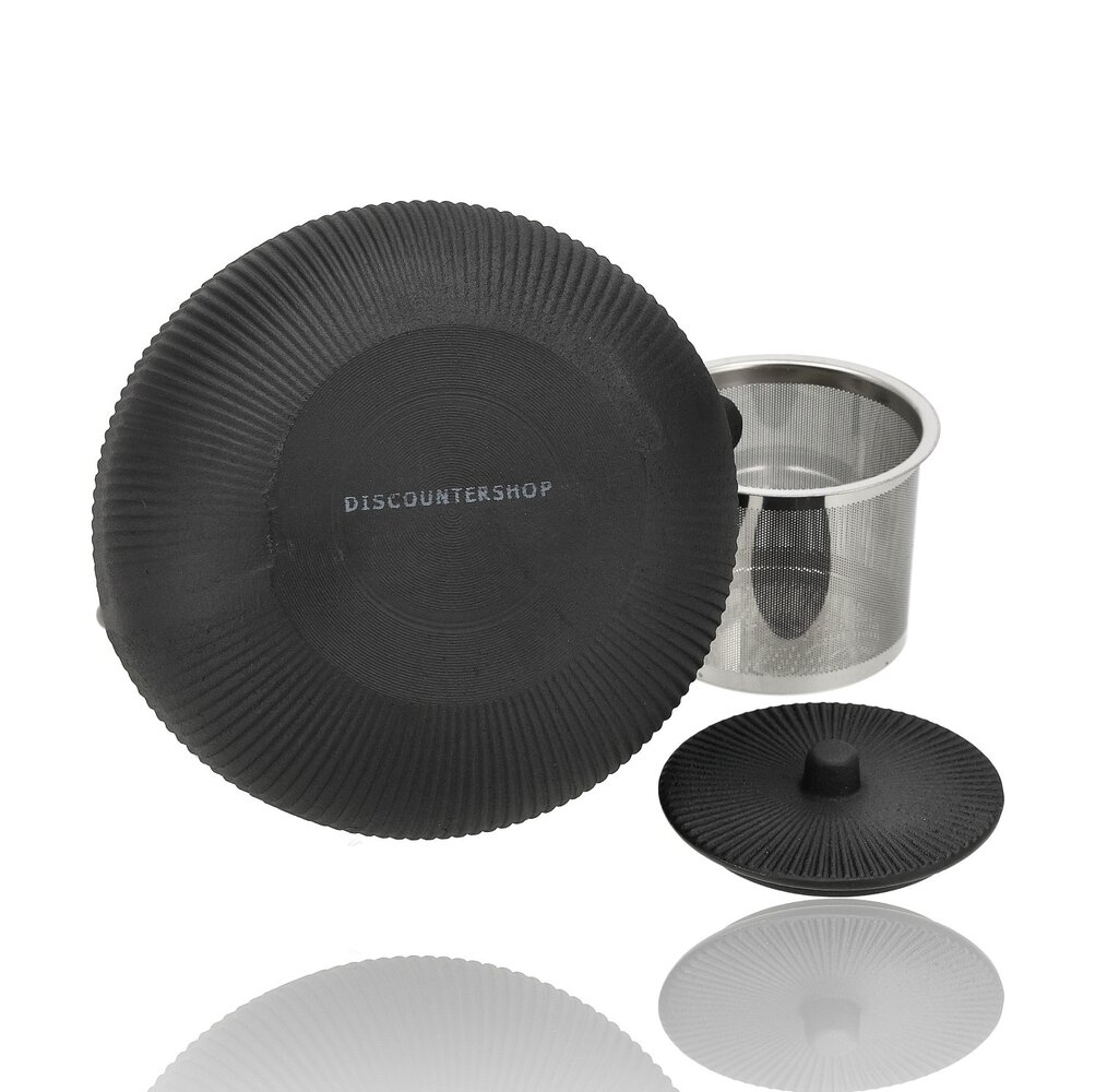 Discountershop Gietijzeren Theepot 1L met RVS Filter – Japanse Tetsubin Theepot voor Losse Thee
