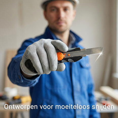 Discountershop Afbreekmes 18mm Set 2 Stuks met 20 Reservebladen – Snijmes met Veiligheidsslot voor Verhuizing, Magazijn en Dozen Openen