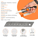 Discountershop Afbreekmes 18mm Set 2 Stuks met 20 Reservebladen – Snijmes met Veiligheidsslot voor Verhuizing, Magazijn en Dozen Openen