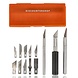 Discountershop Hobbymes Set 16-delig – Precisie Scalpelmessen met 3 Handgrepen en 13 Verwisselbare Mesjes voor Modelbouw en Hobby