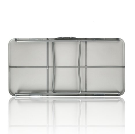 Discountershop Klaptafel 120x60 cm – Opvouwbare Campingtafel voor Buiten – Inklapbare Tuintafel met Handvat voor 3-4 Personen