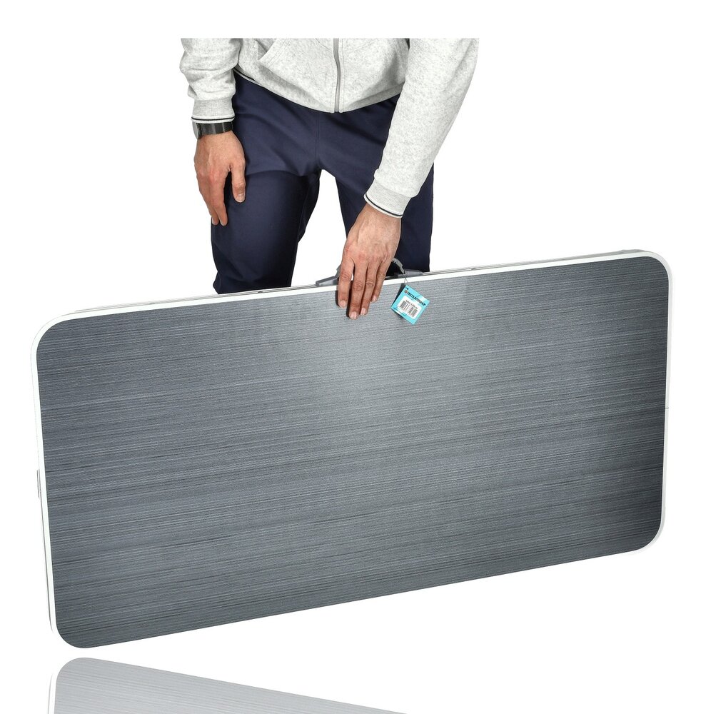 Discountershop Klaptafel 120x60 cm – Opvouwbare Campingtafel voor Buiten – Inklapbare Tuintafel met Handvat voor 3-4 Personen