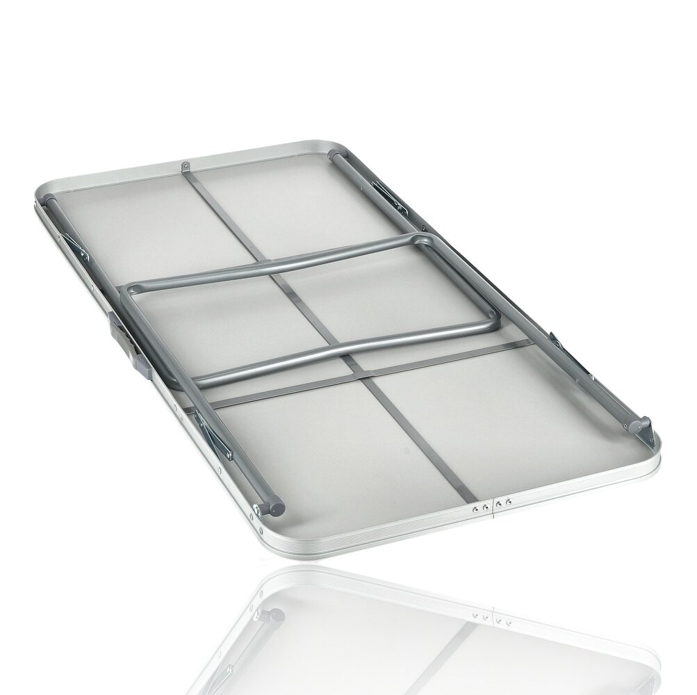 Discountershop Klaptafel 120x60 cm – Opvouwbare Campingtafel voor Buiten – Inklapbare Tuintafel met Handvat voor 3-4 Personen