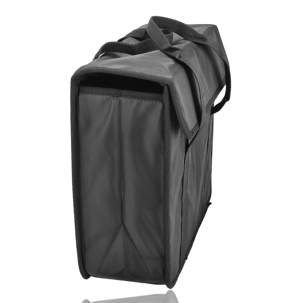 Discountershop Single Bicycle Pannier Black – 20L – Bike Bag with Reflective Strips – Water-Resistant – Universal Mounting