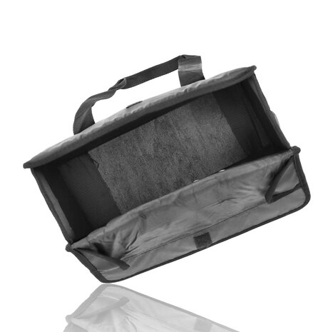 Discountershop Single Bicycle Pannier Black – 20L – Bike Bag with Reflective Strips – Water-Resistant – Universal Mounting