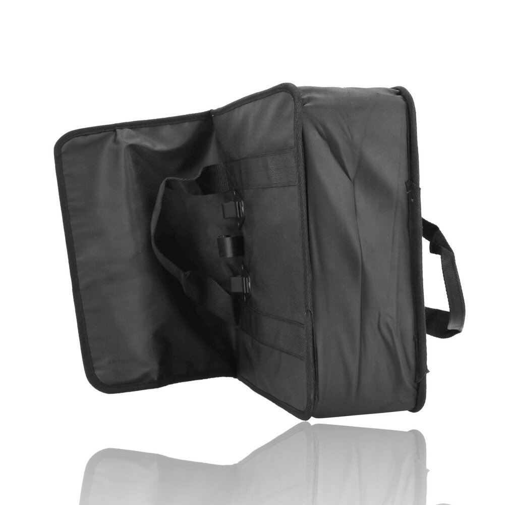 Discountershop Single Bicycle Pannier Black – 20L – Bike Bag with Reflective Strips – Water-Resistant – Universal Mounting