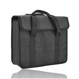 Discountershop Single Bicycle Pannier Black – 20L – Bike Bag with Reflective Strips – Water-Resistant – Universal Mounting