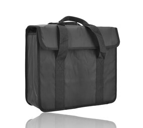 Discountershop Single Bicycle Pannier Black – 20L – Bike Bag with Reflective Strips – Water-Resistant – Universal Mounting