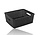 Black Storage Basket – ±12L Plastic Storage Bins with Handles – Multi-Purpose Storage Organizer for Home Storage