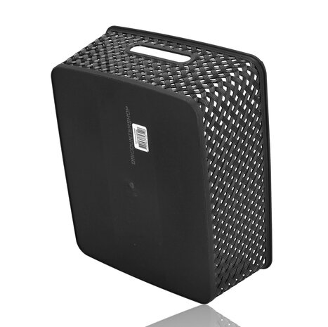 Discountershop Black Storage Basket – ±12L Plastic Storage Bins with Handles – Multi-Purpose Storage Organizer for Home Storage Discountershop Black Storage Basket – ±12L Plastic Storage Bins with Handles – Multi-Purpose Storage Organizer for Home Storage