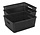 Black Storage Basket – ±12L Plastic Storage Bins with Handles – Multi-Purpose Storage Organizer for Home Storage