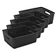 Discountershop Black Storage Basket – ±12L Plastic Storage Bins with Handles – Multi-Purpose Storage Organizer for Home Storage Discountershop Black Storage Basket – ±12L Plastic Storage Bins with Handles – Multi-Purpose Storage Organizer for Home Storage