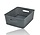 Grey Storage Basket – ±12L Plastic Storage Baskets – Wicker-Style Baskets with Handles – Multi-Purpose Closet Organizer for Storage