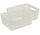 White Storage Basket – ±12L Plastic Storage Baskets with Handles – Multi-Purpose Storage Box for Storage
