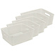 Discountershop White Storage Basket – ±12L Plastic Storage Baskets with Handles – Multi-Purpose Storage Box for Storage