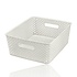 White Storage Basket – ±12L Plastic Storage Baskets with Handles – Multi-Purpose Storage Box for Storage White Storage Basket – ±12L Plastic Storage Baskets with Handles – Multi-Purpose Storage Box for Storage