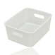 Discountershop Storage Basket 6L Plastic – Kitchen Cabinet Organizer, Closet Organizer, Toy Storage Basket for Kids Room – Storage Box White