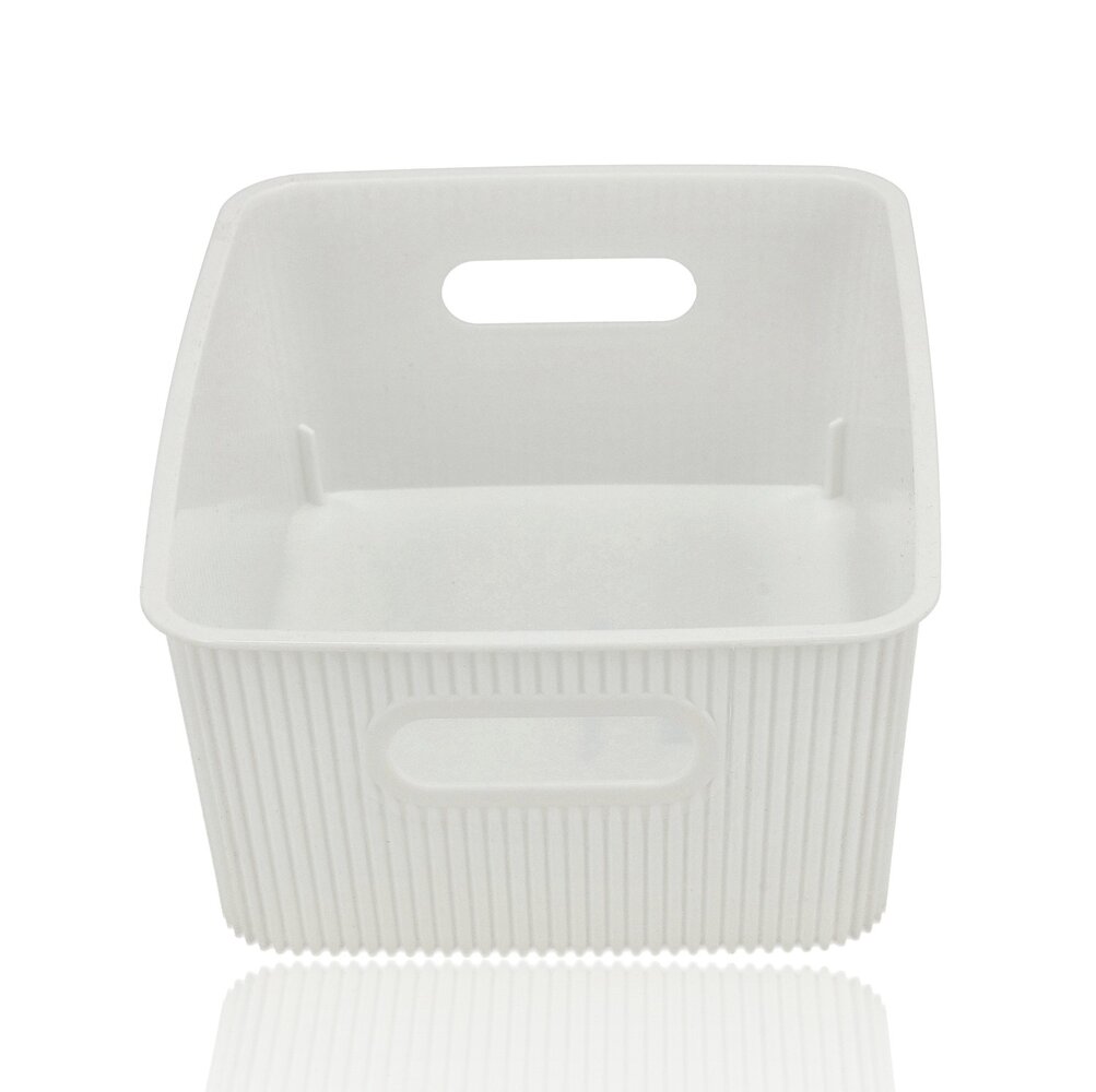 Discountershop Storage Basket 6L Plastic – Kitchen Cabinet Organizer, Closet Organizer, Toy Storage Basket for Kids Room – Storage Box White