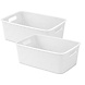 Discountershop Storage Basket 6L Plastic – Kitchen Cabinet Organizer, Closet Organizer, Toy Storage Basket for Kids Room – Storage Box White