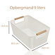 Discountershop Opbergmand met Houten Handvat – 9L Kunststof Opbergmand voor Keuken, Kast en Kinderkamer – Organizer voor Speelgoed en Voorraad