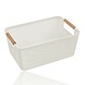 Discountershop Storage Basket with Wooden Handle – 9L Plastic Storage Basket for Kitchen, Closet and Kids Room – Organizer for Toys and Pantry Storage Discountershop Storage Basket with Wooden Handle – 9L Plastic Storage Basket for Kitchen, Closet and Kids Room – Organizer for Toys and Pantry Storage