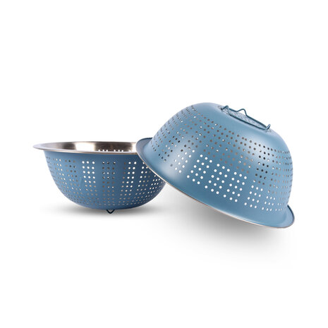 Discountershop Keukenvergiet Multifunctioneel 28 cm – Blauw aluminium vergiet voor pasta, rijst, fruit en groenten, vaatwasserbestendig Discountershop Keukenvergiet Multifunctioneel 28 cm – Blauw aluminium vergiet voor pasta, rijst, fruit en groenten, vaatwasserbestendig