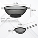 Discountershop Colander and Strainer Set – Stainless Steel Ø31 cm with Handles + Strainer Ø13 cm – Set of 2 Stainless Steel Kitchen Tools for Pasta, Rice, Vegetables & Tea