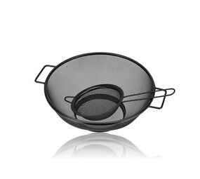 Discountershop Vergiet en Zeef - RVS Ø31cm met Handvatten + Zeef Ø13cm – Set van 2 Roestvrijstalen Keukengerei voor Pasta, Rijst, Groente & Thee Discountershop Vergiet en Zeef - RVS Ø31cm met Handvatten + Zeef Ø13cm – Set van 2 Roestvrijstalen Keukengerei voor Pasta, Rijst, Groente & Thee