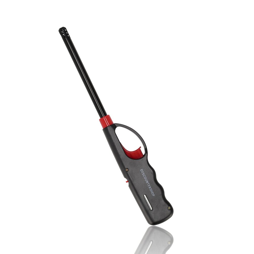 Discountershop Best BBQ Lighter 27cm Windproof – Long Refillable Gas Lighter with Child Safety for BBQ, Candles & Fireplace