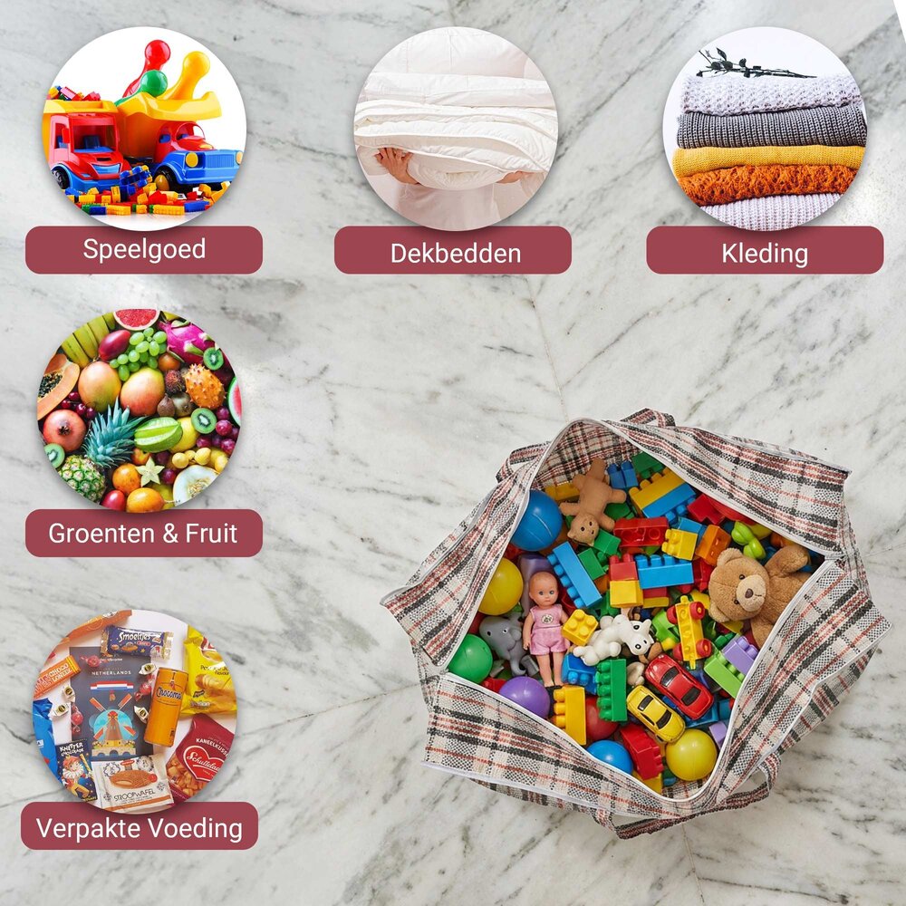 Discountershop Storage Bag 120L with Zipper – XXL Storage Bag for Clothes, Duvets, Bedding & Moving – Large Foldable Storage Bag Discountershop Storage Bag 120L with Zipper – XXL Storage Bag for Clothes, Duvets, Bedding & Moving – Large Foldable Storage Bag