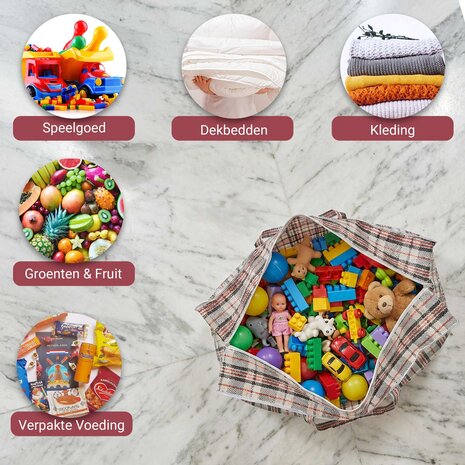 Discountershop Opbergtas 120L met Rits – XXL Opbergzak voor Kleding, Dekbedden, Beddengoed & Verhuizen – Opvouwbare Grote Opbergtas Discountershop Opbergtas 120L met Rits – XXL Opbergzak voor Kleding, Dekbedden, Beddengoed & Verhuizen – Opvouwbare Grote Opbergtas