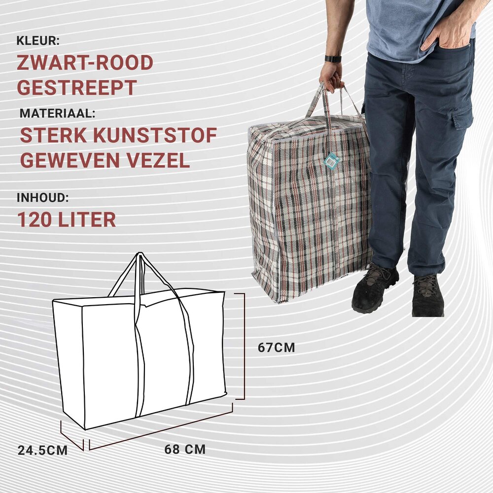 Discountershop Opbergtas 120L met Rits – XXL Opbergzak voor Kleding, Dekbedden, Beddengoed & Verhuizen – Opvouwbare Grote Opbergtas Discountershop Opbergtas 120L met Rits – XXL Opbergzak voor Kleding, Dekbedden, Beddengoed & Verhuizen – Opvouwbare Grote Opbergtas