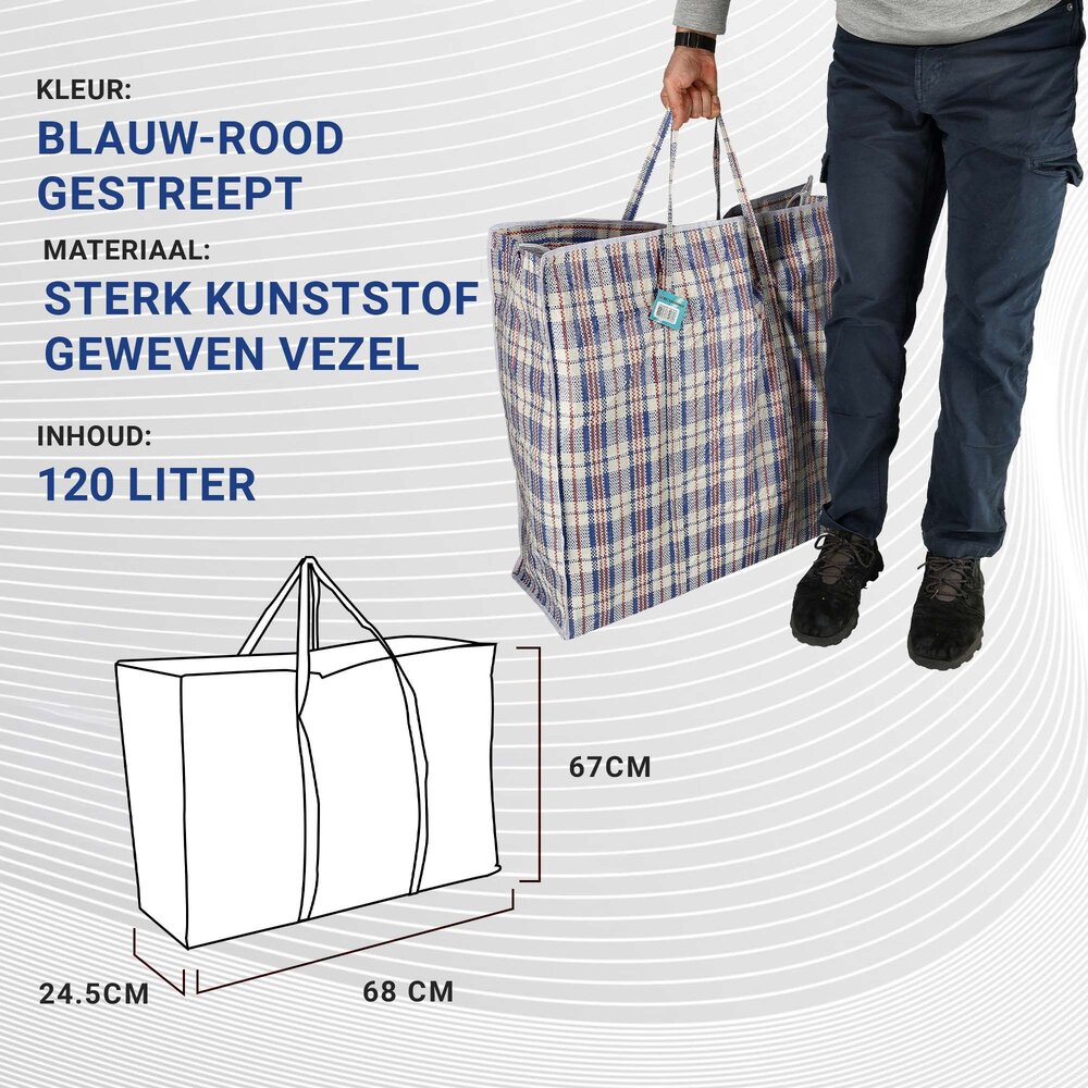 Discountershop Opbergtas 120L met Rits – Extra Grote Opbergzak voor Kleding, Dekbedden & Verhuizen – XXL Opvouwbare Opbergtas Discountershop Opbergtas 120L met Rits – Extra Grote Opbergzak voor Kleding, Dekbedden & Verhuizen – XXL Opvouwbare Opbergtas