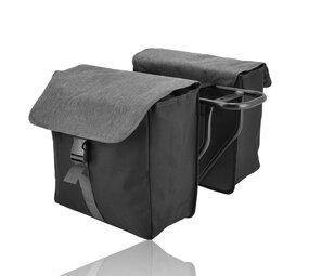 Discountershop Dubbele Fietstas Zwart - 40 Liter – Pakafstas Waterafstotend – Universele Bevestiging - Fietstas Achterdrager