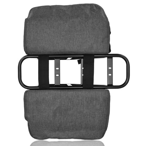 Discountershop Double Pannier Bag Black – 40 Liters – Rack Bag Water-Resistant – Universal Mounting – Rear Rack Bicycle Bag