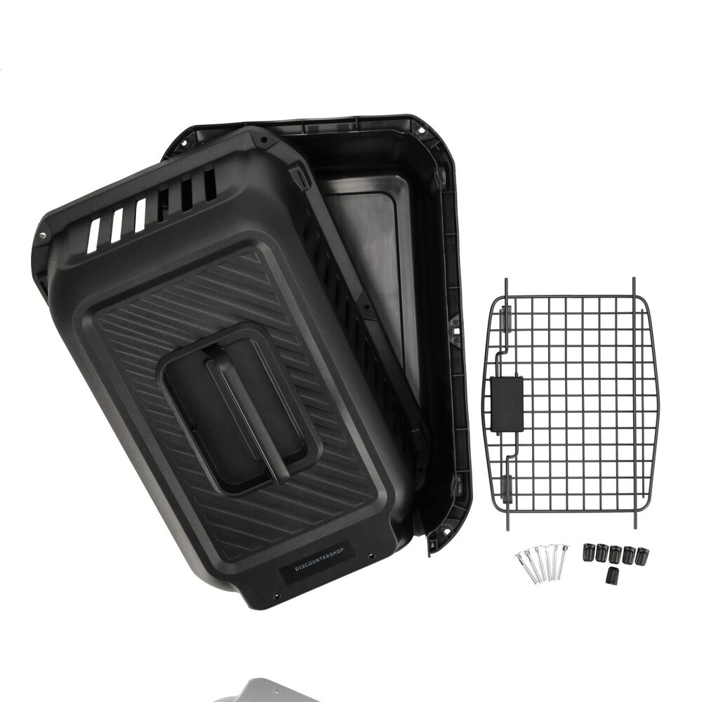 Discountershop Kattenbench / Hondenbench Klein 50x35x34 cm – Transportbox Kat & Kleine Hond tot 5kg – Draagbare Vervoersbox – Demontabele Reismand Kunststof