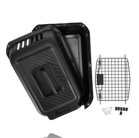 Discountershop Kattenbench / Hondenbench Klein 50x35x34 cm – Transportbox Kat & Kleine Hond tot 5kg – Draagbare Vervoersbox – Demontabele Reismand Kunststof