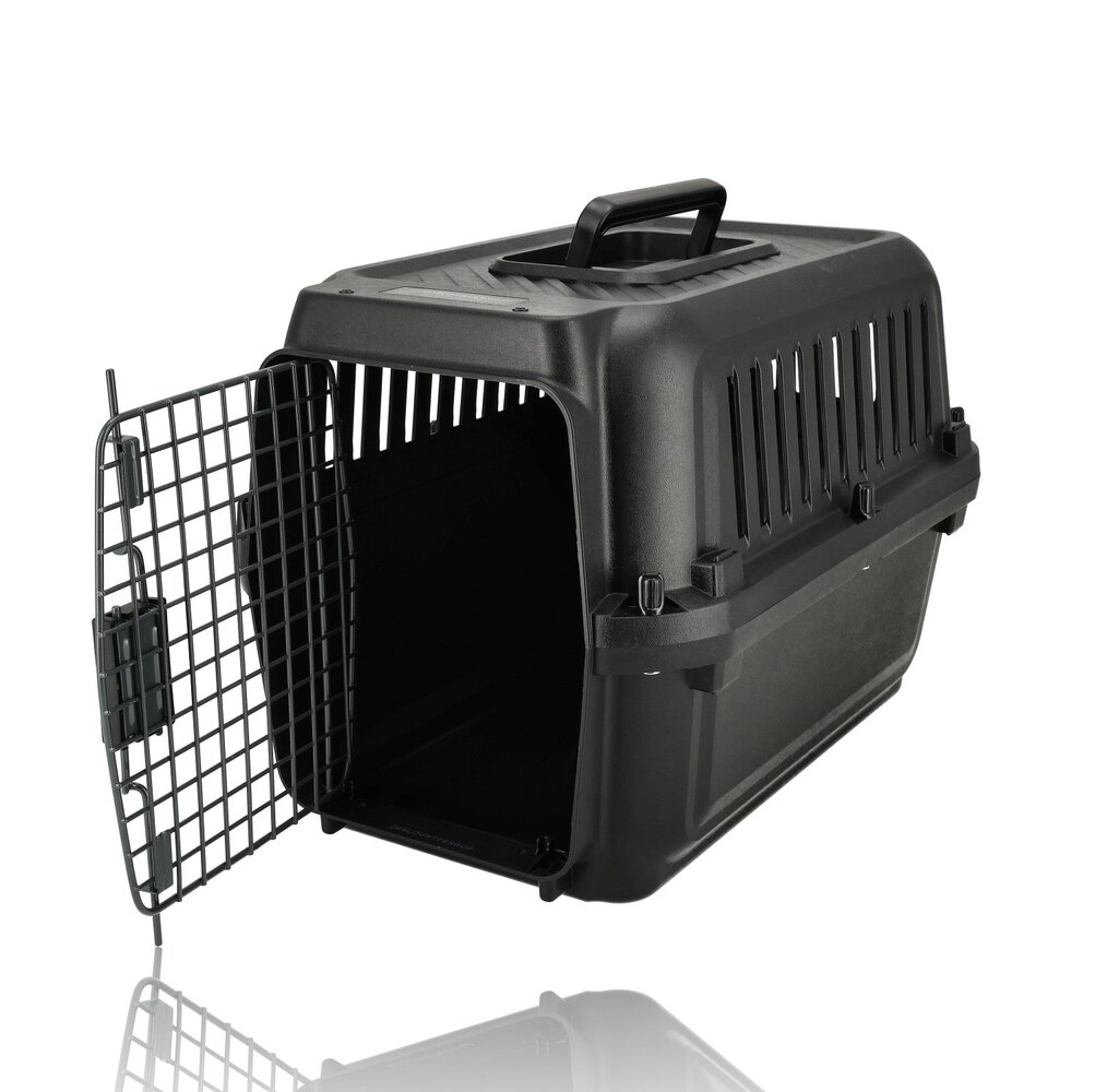 Discountershop Kattenbench / Hondenbench Klein 50x35x34 cm – Transportbox Kat & Kleine Hond tot 5kg – Draagbare Vervoersbox – Demontabele Reismand Kunststof