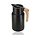 Thermos Flask 1 Liter Stainless Steel – Double Wall Insulated Coffee & Tea Jug – Coffee Carafe with Wooden Handle – Kitchen Accessories